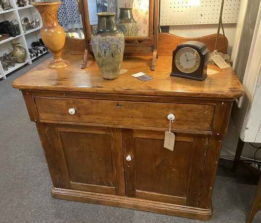 Antique Chiffonier Pine Cupboard Sideboard Late 19th Century Furniture