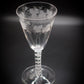 Late Georgian Air Twist Wine Glass Antique Glassware Floral Design Collectable