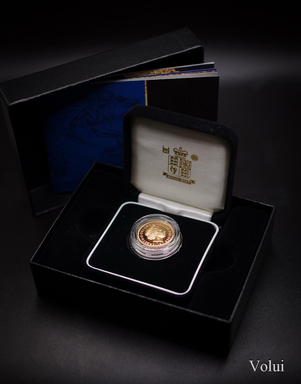 The 2001 Gold Proof Sovereign Coin In Original Box With Paperwork United Kingdom