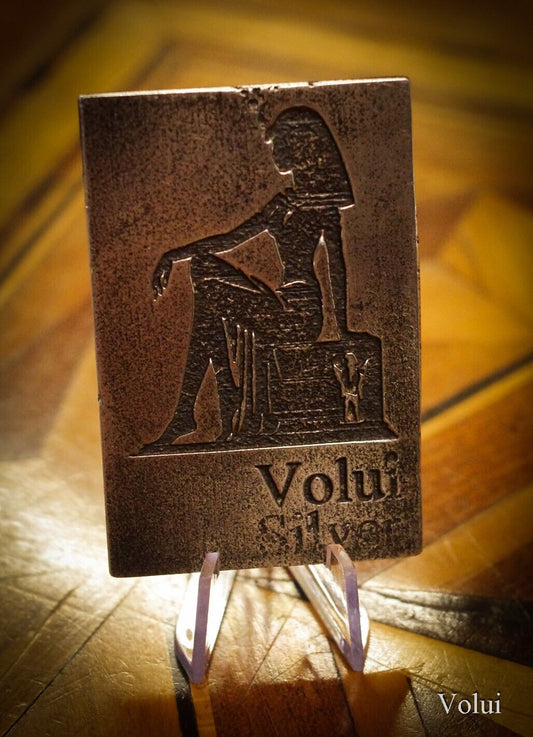 Silver Bar Volui Silver Egyptian Design Collectable Hand Cast