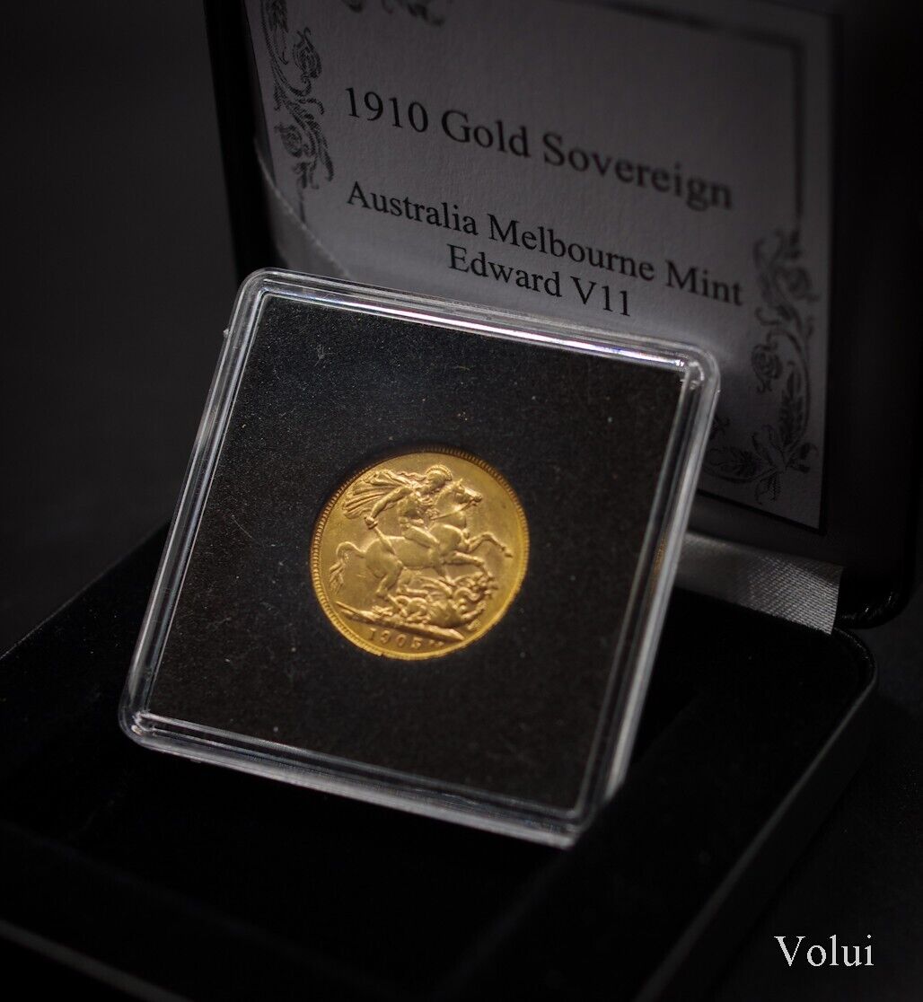 Antique 1905 Gold Sovereign Australia Melbourne Mint Edward VII Collectable Coin