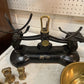 Vintage Set of Libra Librasco Scales And Weights Brass Pans Kitchenalia