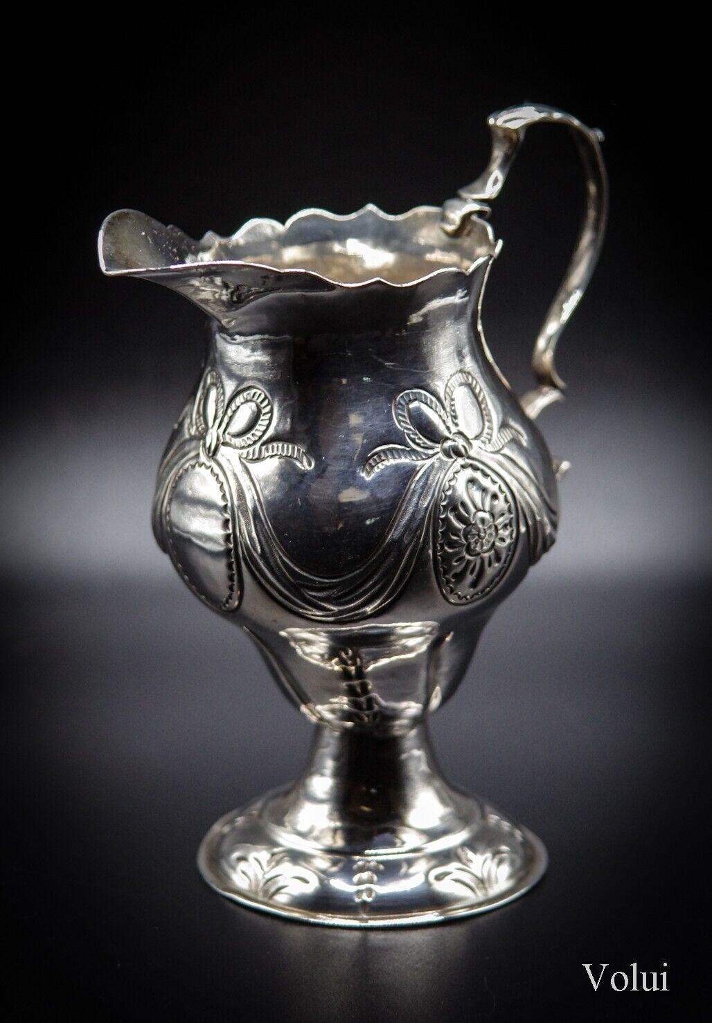 Antique Silver 1777 Georgian Cream Jug by Ann Smith & Nathaniel Appleton London