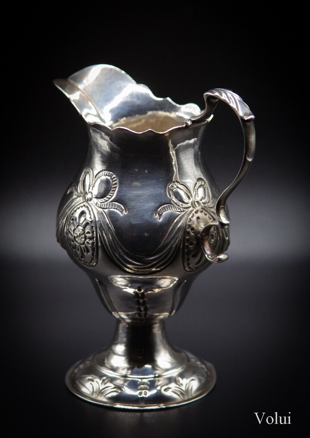 Antique Silver 1777 Georgian Cream Jug by Ann Smith & Nathaniel Appleton London