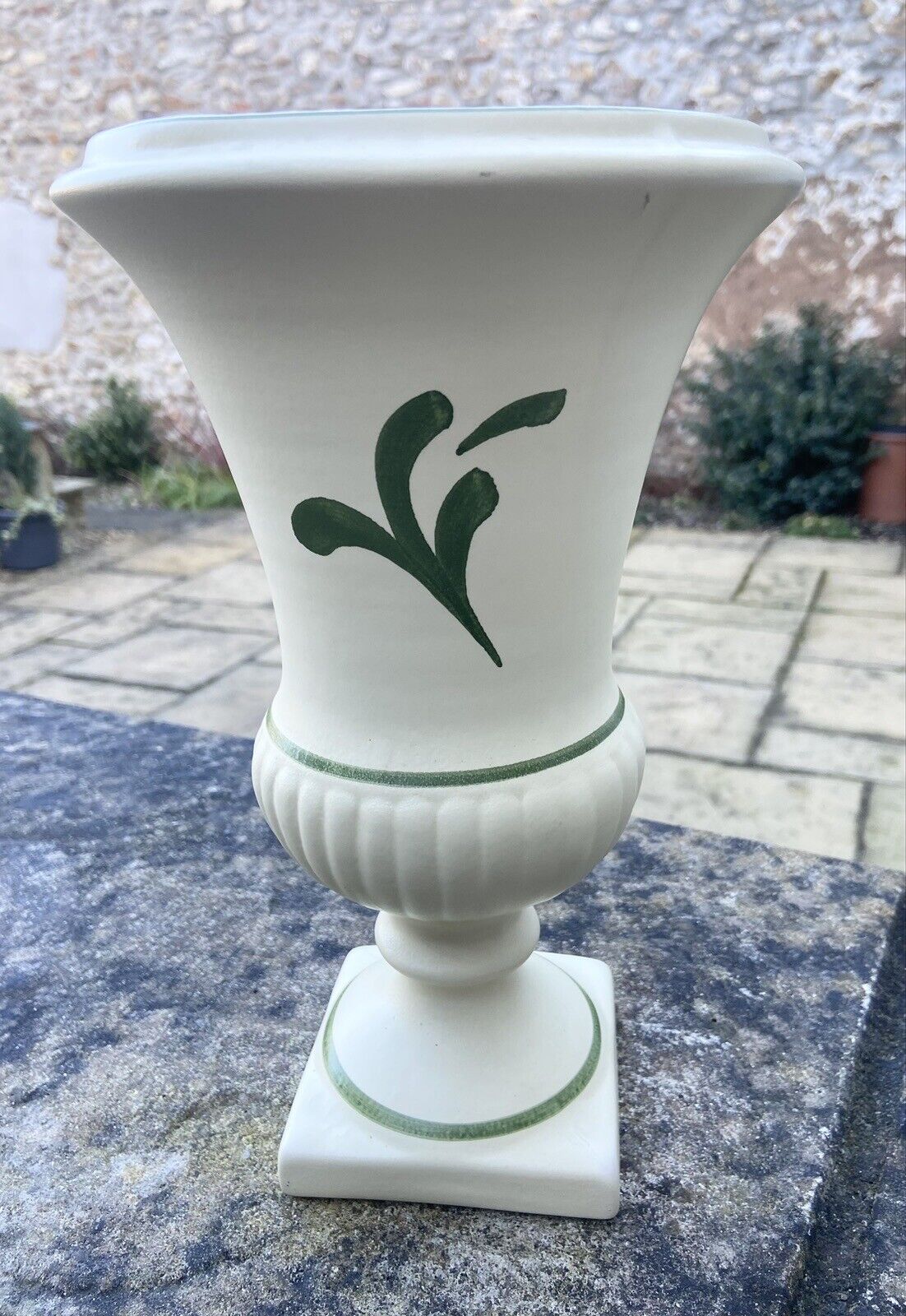 Vintage Honiton Pottery Urn Vase Hand Painted Floral Design Collectable