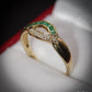 Stunning 9ct Gold Emerald and Diamond Ring Size O Great Gift Idea