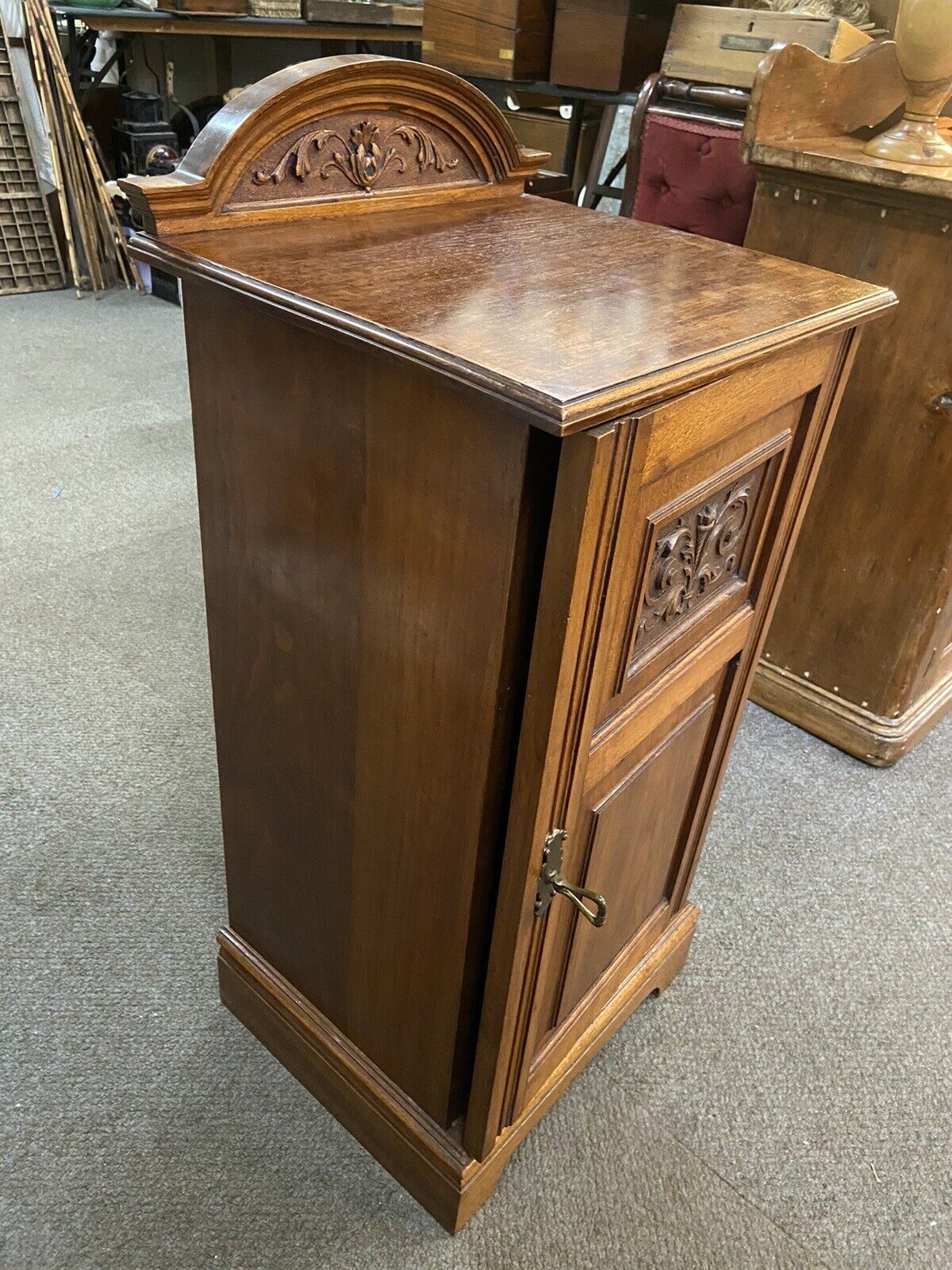 Antique Mahogany Pot Cabinet Cupboard Bedside Table Furniture