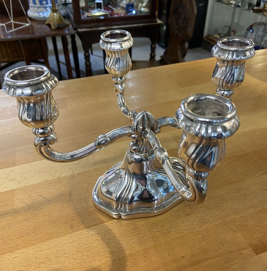 Vintage Silver Plated Candelabra Four Sconces Table Centrepiece Collectable