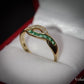 Stunning 9ct Gold Emerald and Diamond Ring Size O Great Gift Idea