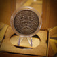 Silver 100  Dollar Steampunk Coin Design Collectable Sand Cast Hand Finished