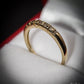 Pretty 9 Carat Gold and Diamond Ring Half |Eternity Size O Pre-Owned Gift Idea