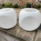 Pair of Vintage Lightshades Lampshades Opaque Glass Dice/Cube Art Deco 18cm