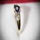 Charming 9 Carat Gold and Sapphire Ring Size M Pre-Owned Great Gift Idea