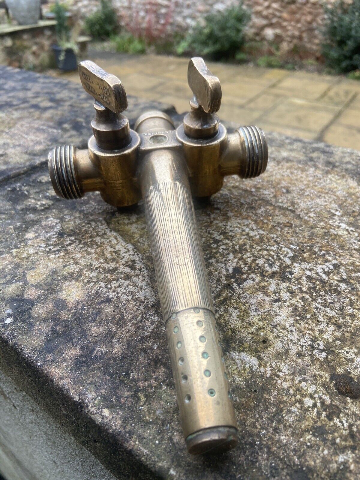 Pair Vintage Harry Mason Birmingham Brass Double Beer Tap Valve Keg Collectable