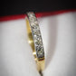 Attractive 18 Carat Gold and Diamond Half Eternity Ring Size M 1/2 Gift Idea