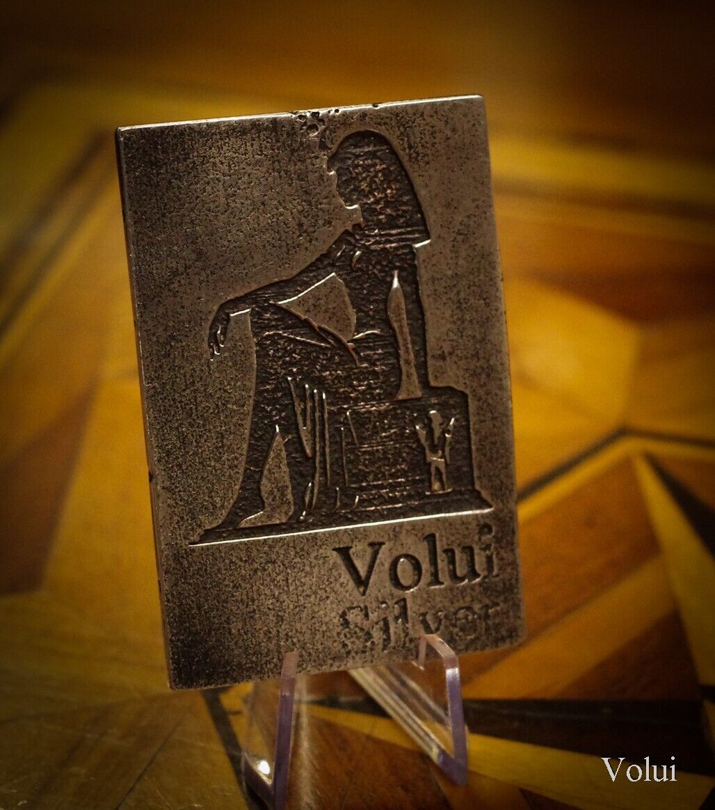 Silver Bar Volui Silver Egyptian Design Collectable Hand Cast