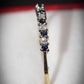 Lovely 9 Carat Gold Sapphire and Diamond Ring Size O Pre-Owned Gift Idea