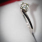 Stunning 18ct White Gold and Diamond Solitaire Ring Size M Pre-Owned Gift Idea