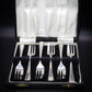 Box Set of Vintage Mosleys  Dessert Cake Forks x 6 Silver Plated EPNS A1