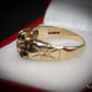 Unusual 9 Carat Gold Sapphire and Diamond Ring Size L Pre-Owned Gift Idea