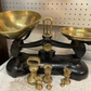 Vintage Set of Libra Librasco Scales And Weights Brass Pans Kitchenalia