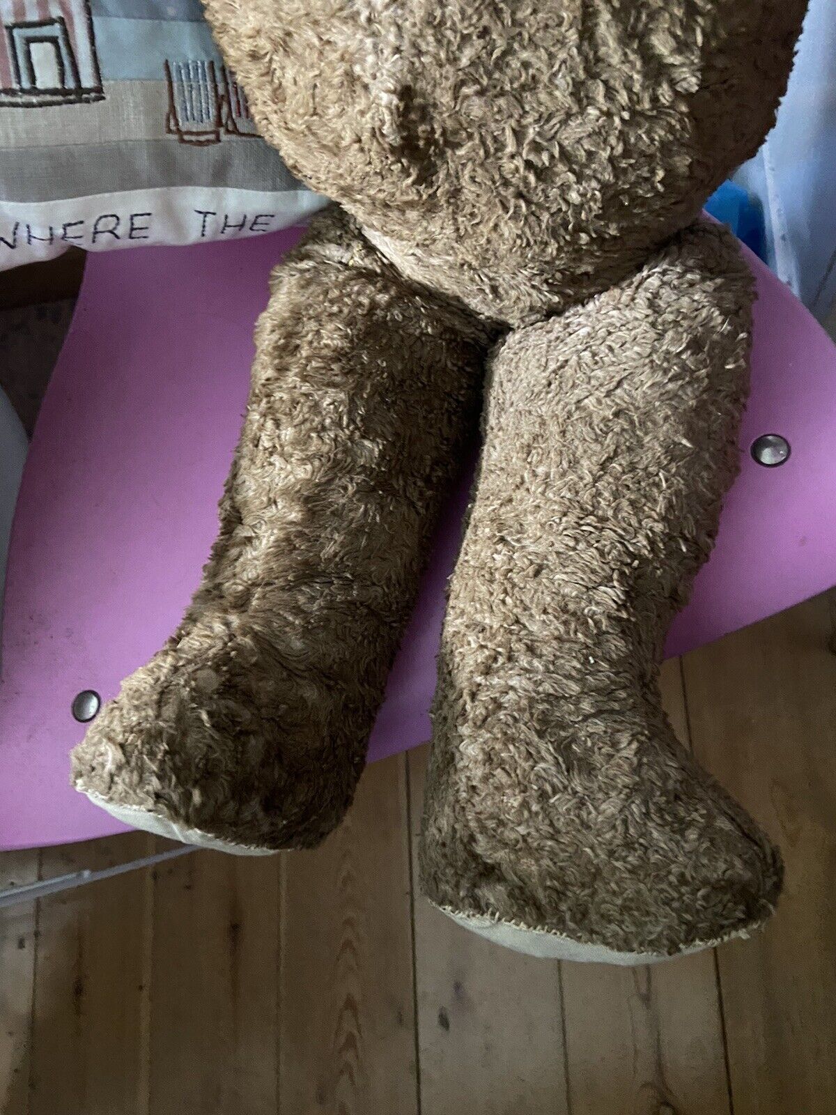 Large Vintage Teddy Bear Straw Filled Jointed Teddies In Need Of Love and Repair