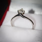 Stunning 18ct White Gold and Diamond Solitaire Ring Size M Pre-Owned Gift Idea