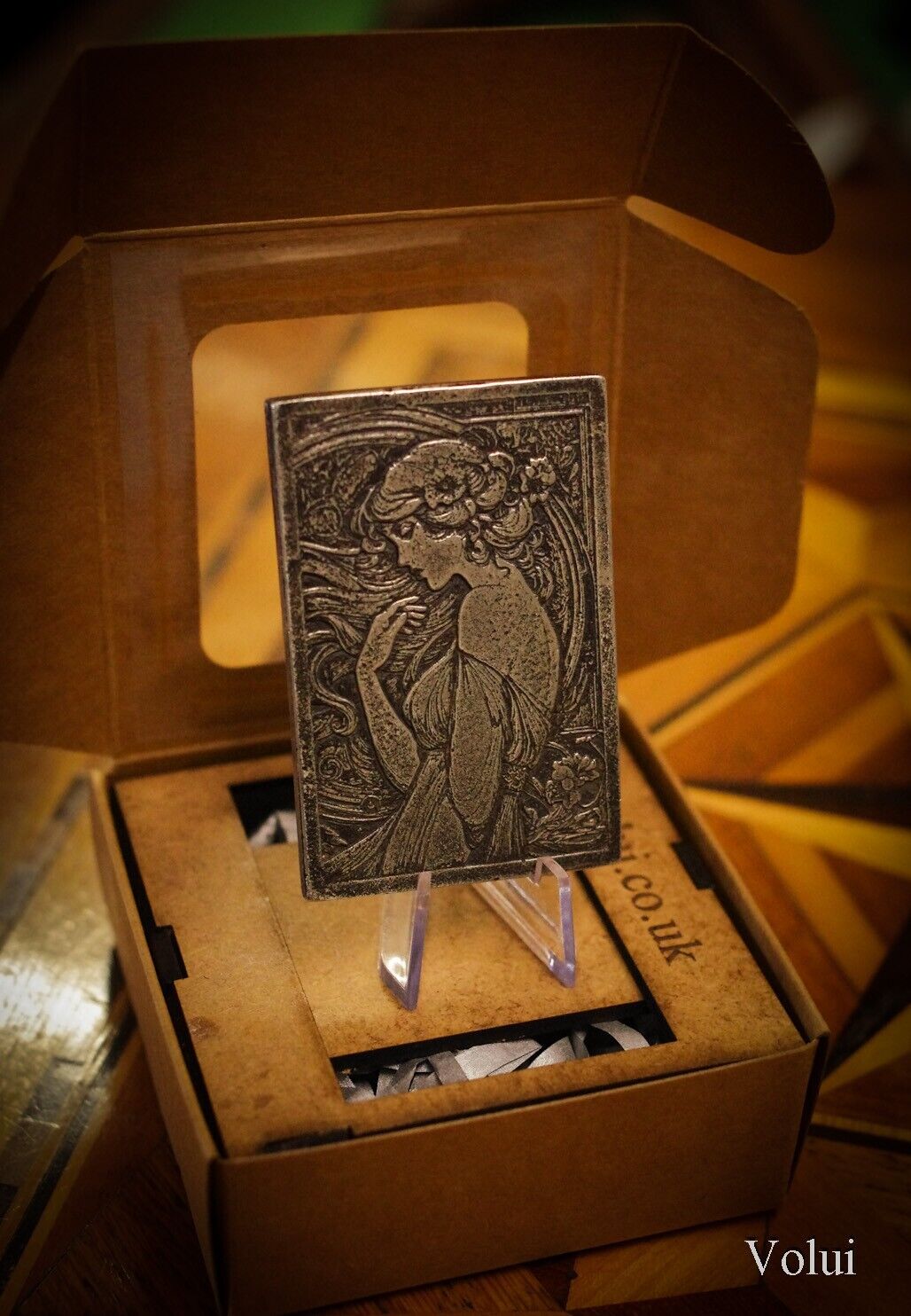 Silver Art Nouveau Alice Bar Design Collectable Sand Cast Hand Finished