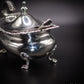 Beautiful Edwardian Silver Cruet Mustard & 2 Salt Cellars Deakin & Francis 1904