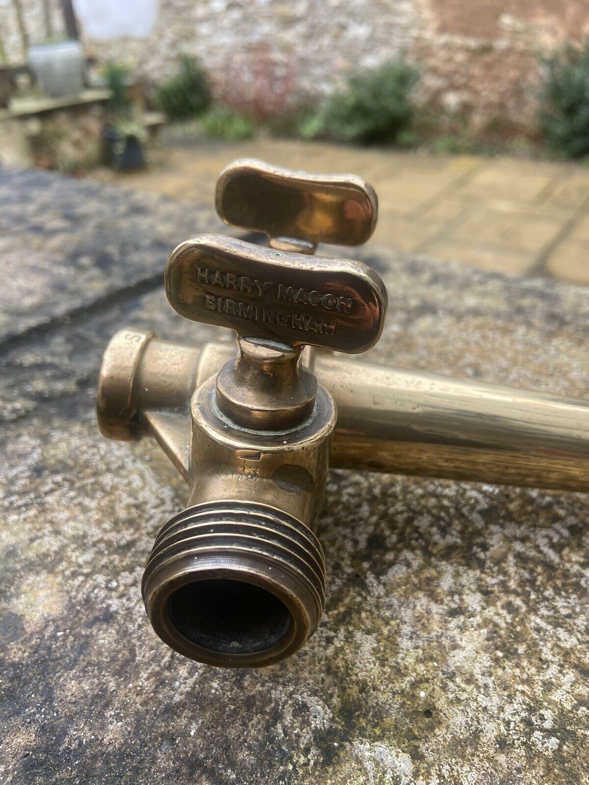 Pair Vintage Harry Mason Birmingham Brass Double Beer Tap Valve Keg Collectable