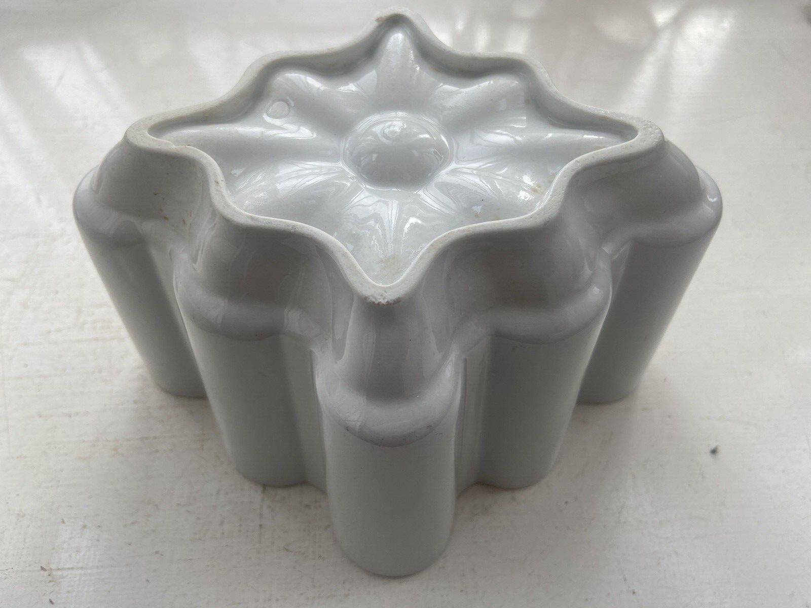 Antique / Vintage Jelly Mould Pudding Blancmange Diamond Shaped Kitchenalia