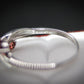 Stunning 9 Carat White Gold and Red Diamond Ring Size P 1/2 Pre-Owned Great Gift