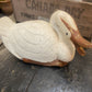 Large Wooden Goose Hand Painted Shabby Chic Ornament Folk Art