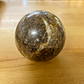 Antique / Vintage Marble Ball Sphere Browns & Greys Diameter 8cm Ornament