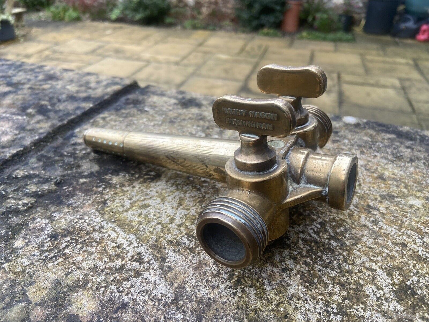 Pair Vintage Harry Mason Birmingham Brass Double Beer Tap Valve Keg Collectable