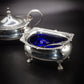 Beautiful Edwardian Silver Cruet Mustard & 2 Salt Cellars Deakin & Francis 1904