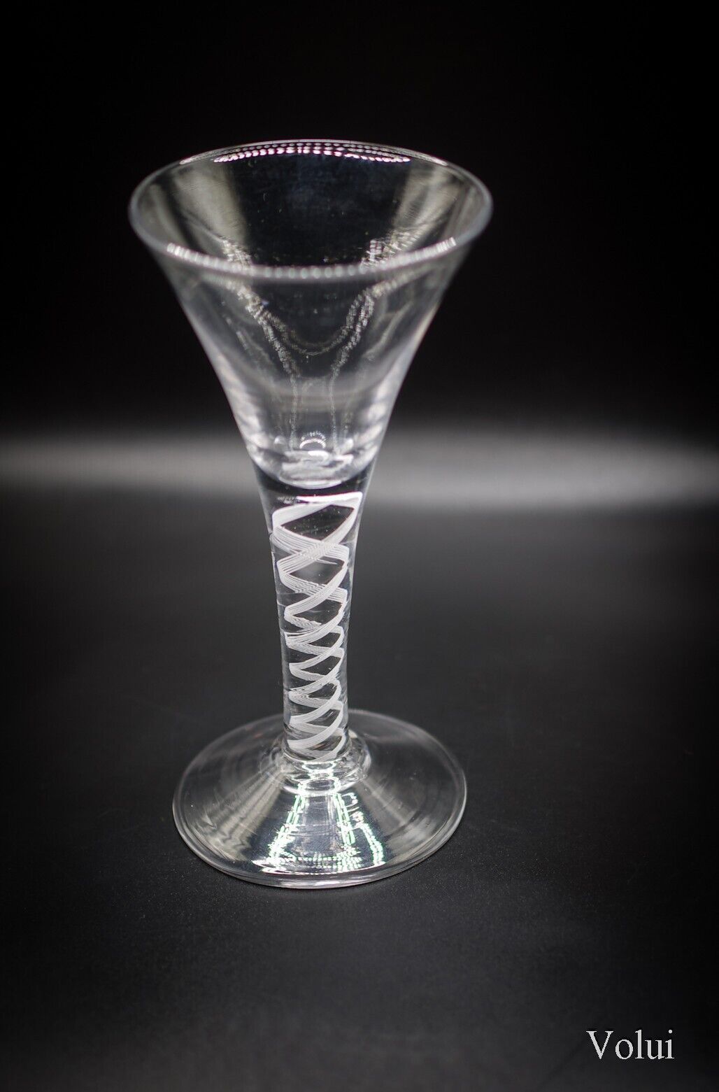 Beautiful Georgian Air Twist Wine Glass Antique Drinking Glass Collectable