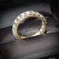 Eyecatching 9 Carat Yellow and White Gold Quartz Ring Size M Pre-Owned Gift Idea