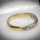 Attractive 18 Carat Gold and Diamond Half Eternity Ring Size M 1/2 Gift Idea