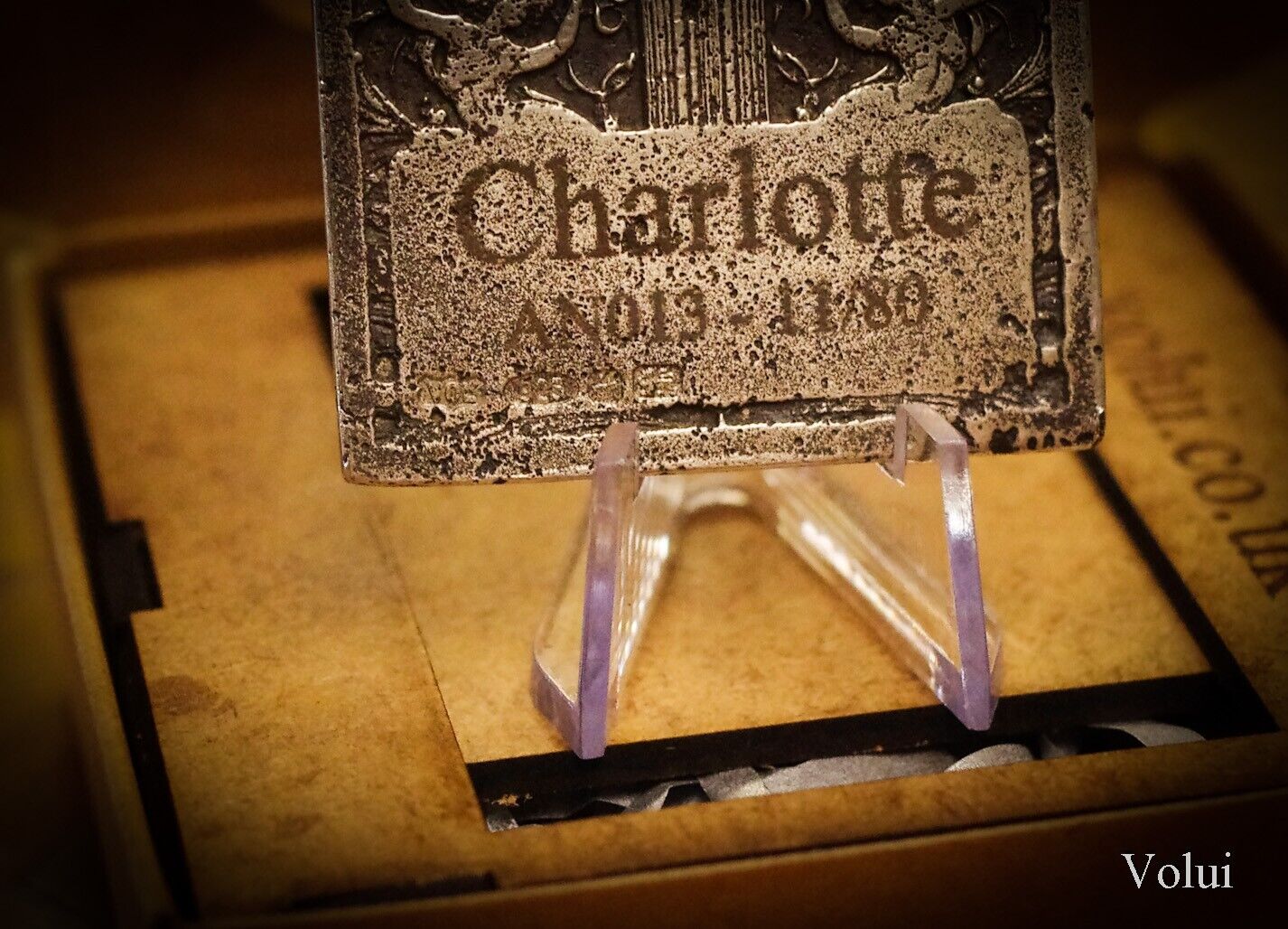 Silver Bar Design Art Nouveau Charlotte Collectable Sand Cast Hand Finished