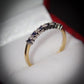 Lovely 9 Carat Gold Sapphire and Diamond Ring Size O Pre-Owned Gift Idea