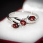 Stunning 9 Carat White Gold and Red Diamond Ring Size P 1/2 Pre-Owned Great Gift