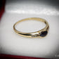 Charming 9 Carat Gold and Sapphire Ring Size M Pre-Owned Great Gift Idea