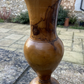 Attractive Vintage Hand Turned Wooden Vase Burr Walnut Collectable Home