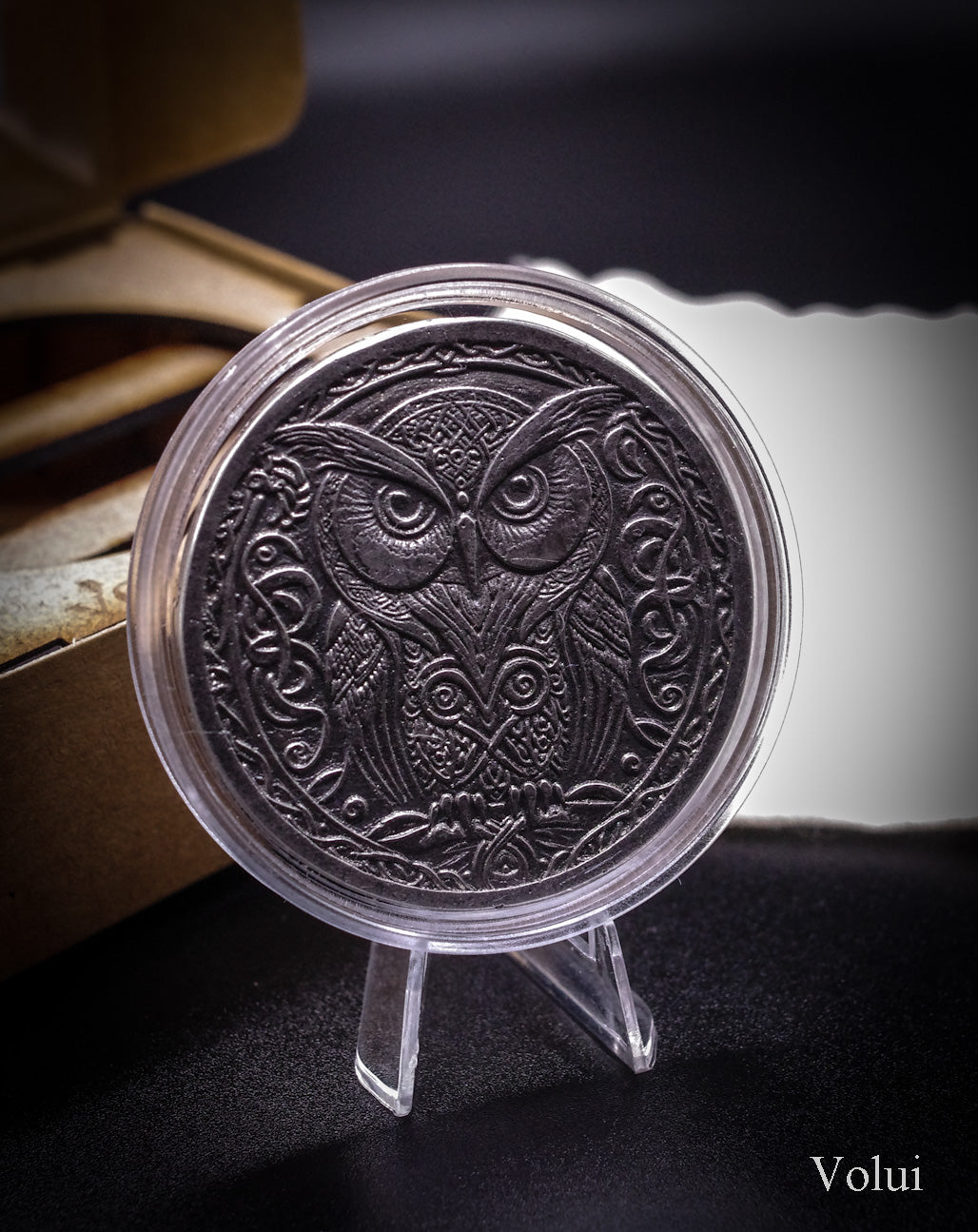 .999 Fine Silver Celtic Minerva the Owl of Athena