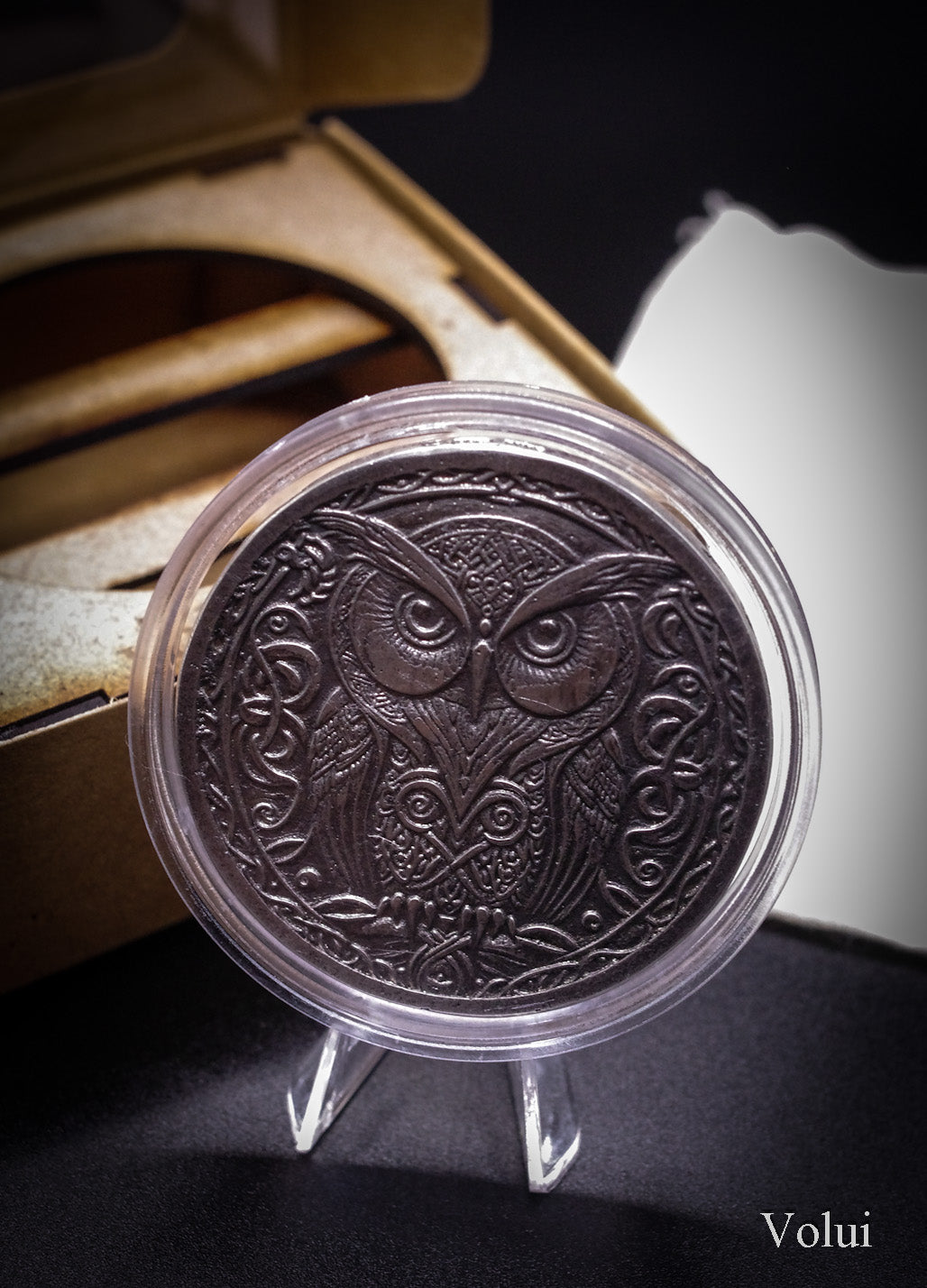 .999 Fine Silver Celtic Minerva the Owl of Athena