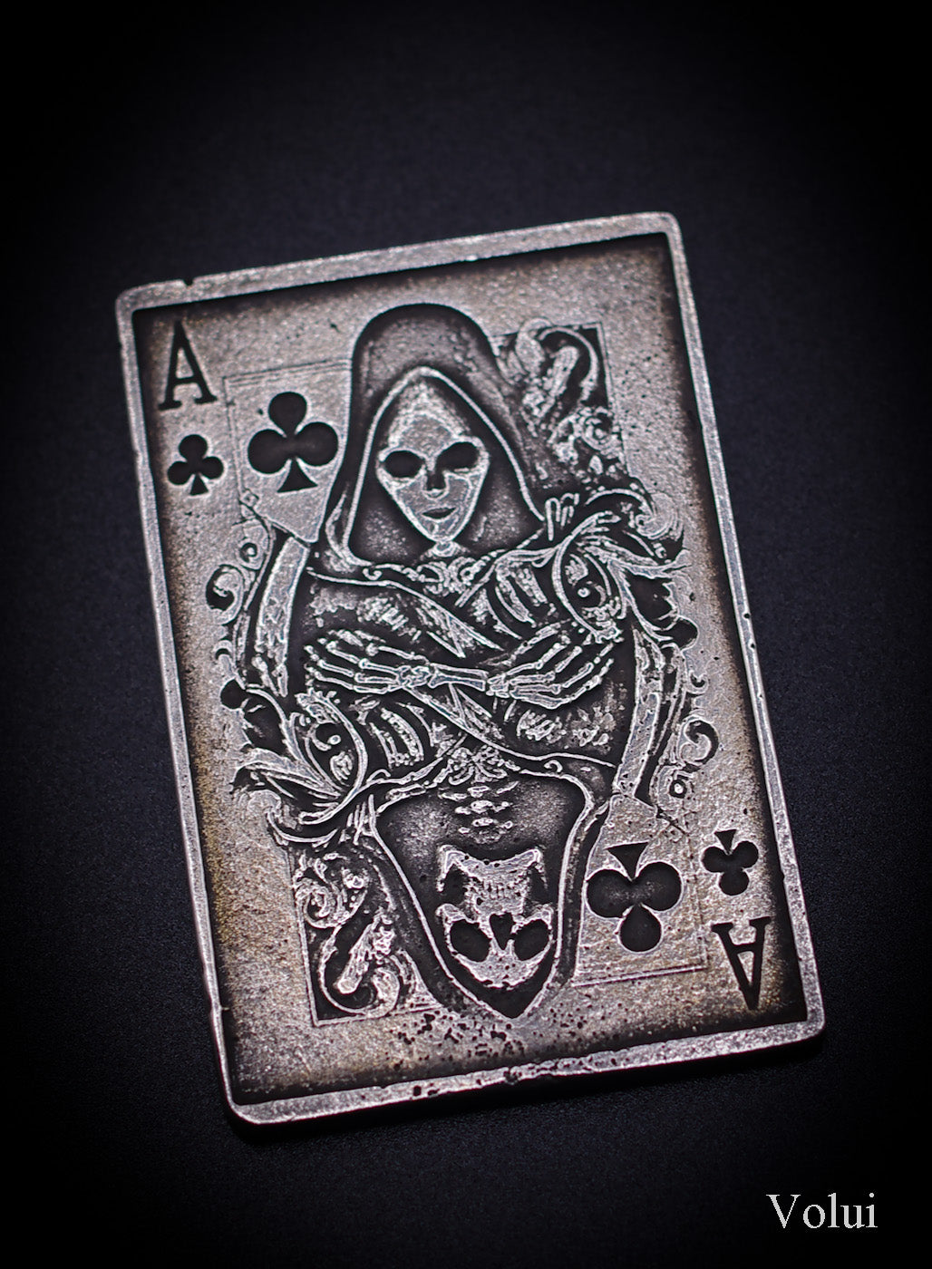 Silver Reaper Ace of Clubs