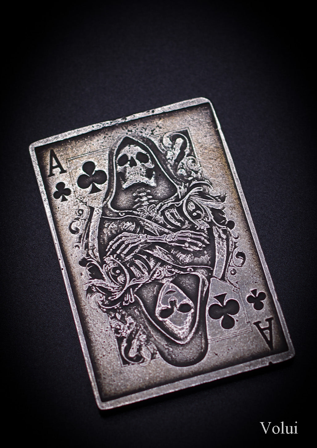 Silver Reaper Ace of Clubs