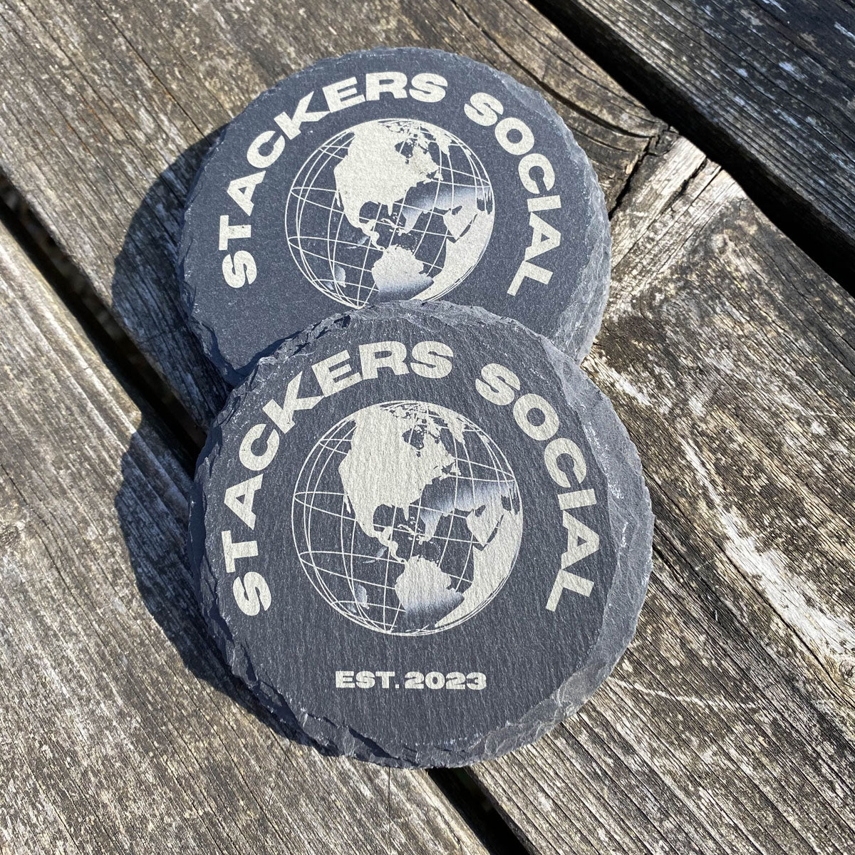 Stackers Social Slate Coasters - Whisky, Coffee, Tea Mat - Discord Collectable