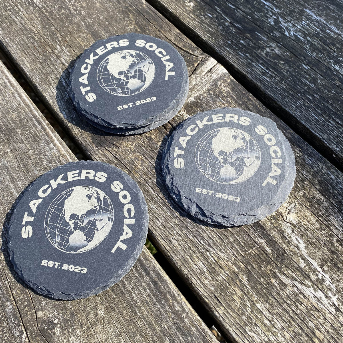 Stackers Social Slate Coasters - Whisky, Coffee, Tea Mat - Discord Collectable